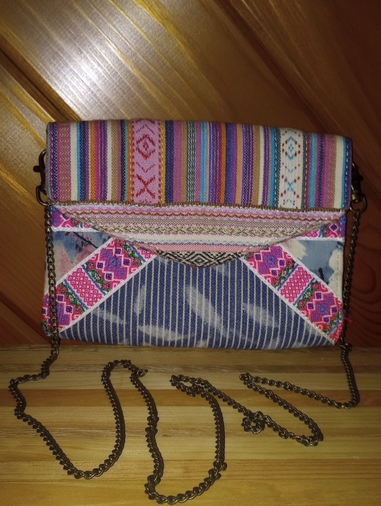 Kimchi Blue Handbags - kimchi Multicolor Stripe & Embroidered Crossbody Clutch